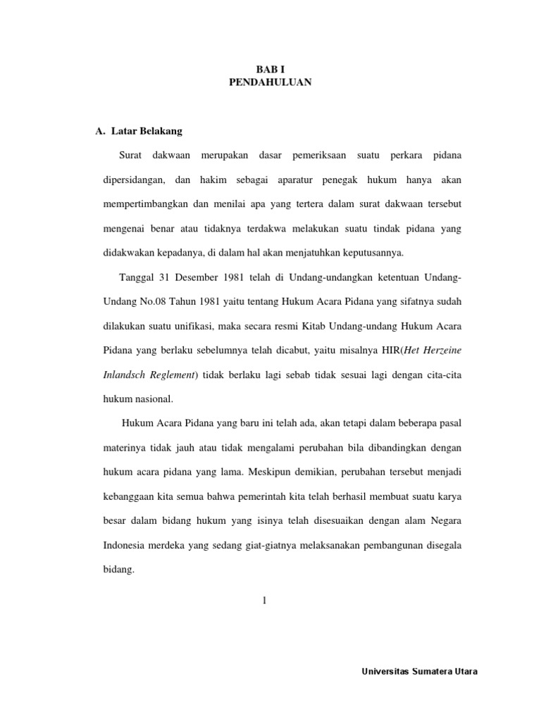 Surat Dakwaan
