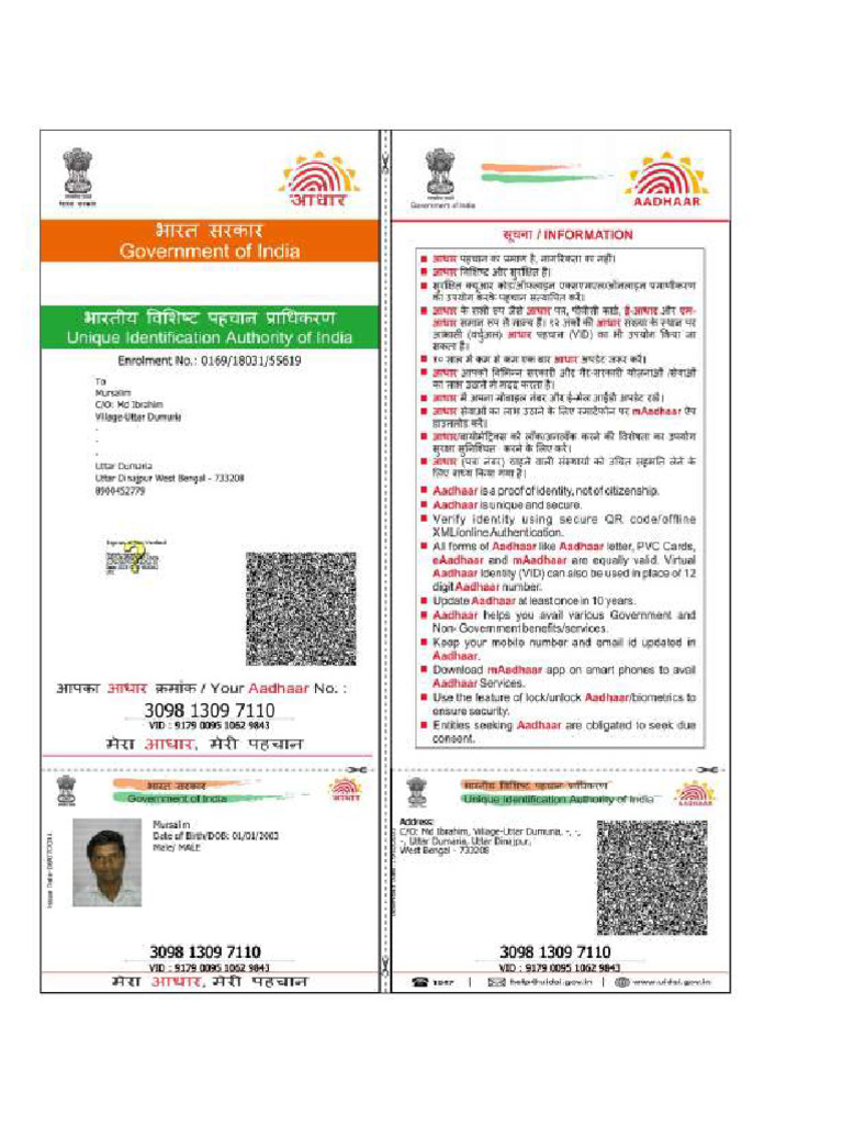 Adhar Card | PDF