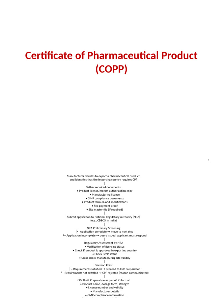 Guide to Certificate of Pharmaceutical Product | PDF | Over The Counter ...