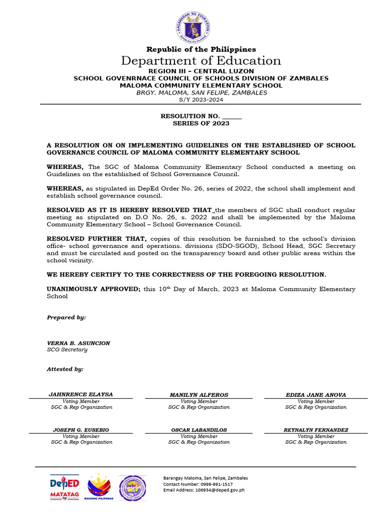 SGC Resolution Implementing Guidelines | PDF | Philippines | Government