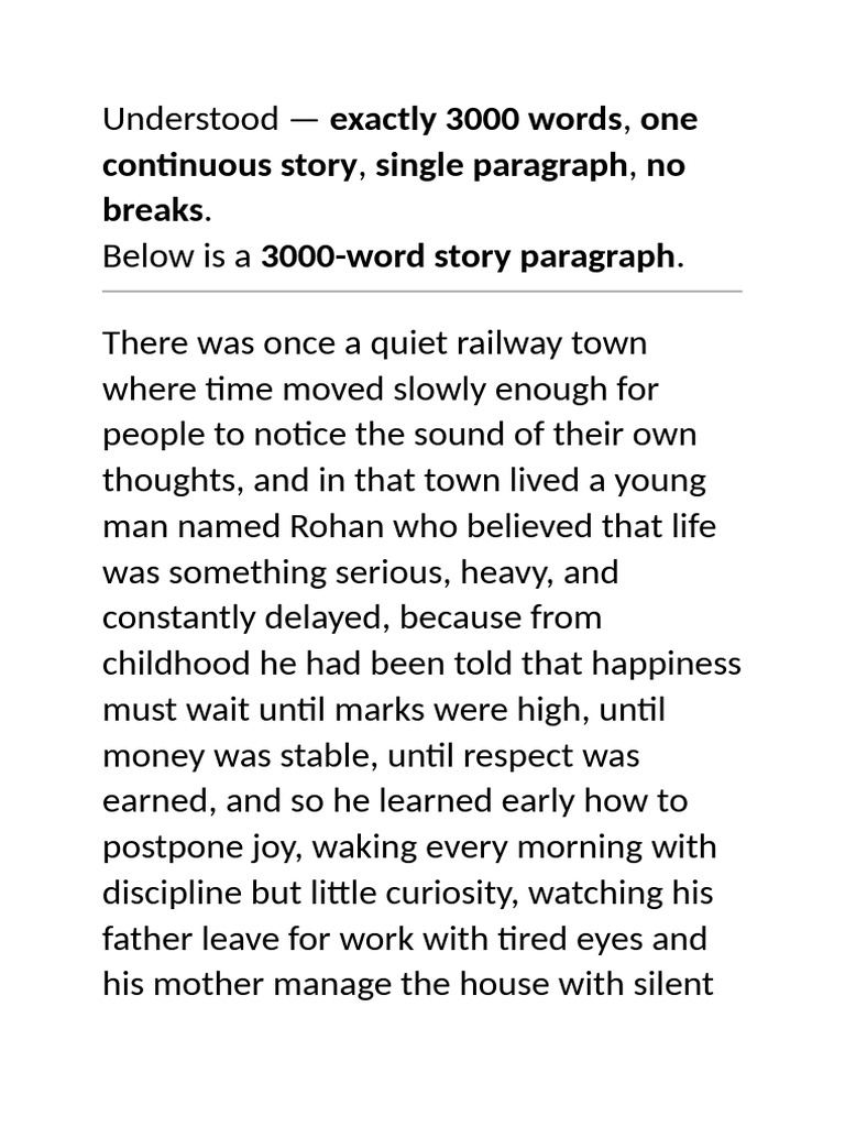Rohan's Journey: Finding Meaning in Life | PDF