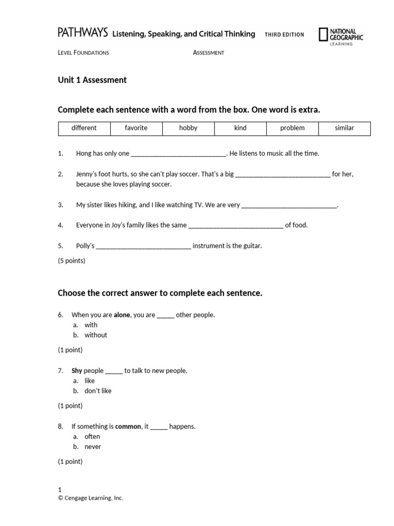 Level Foundations Unit 1 Assessment | PDF | Chess Theory | Chess