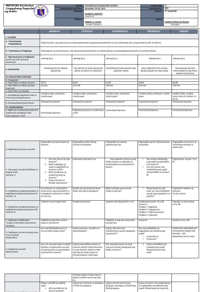 DLL - Epp-He 4 | PDF