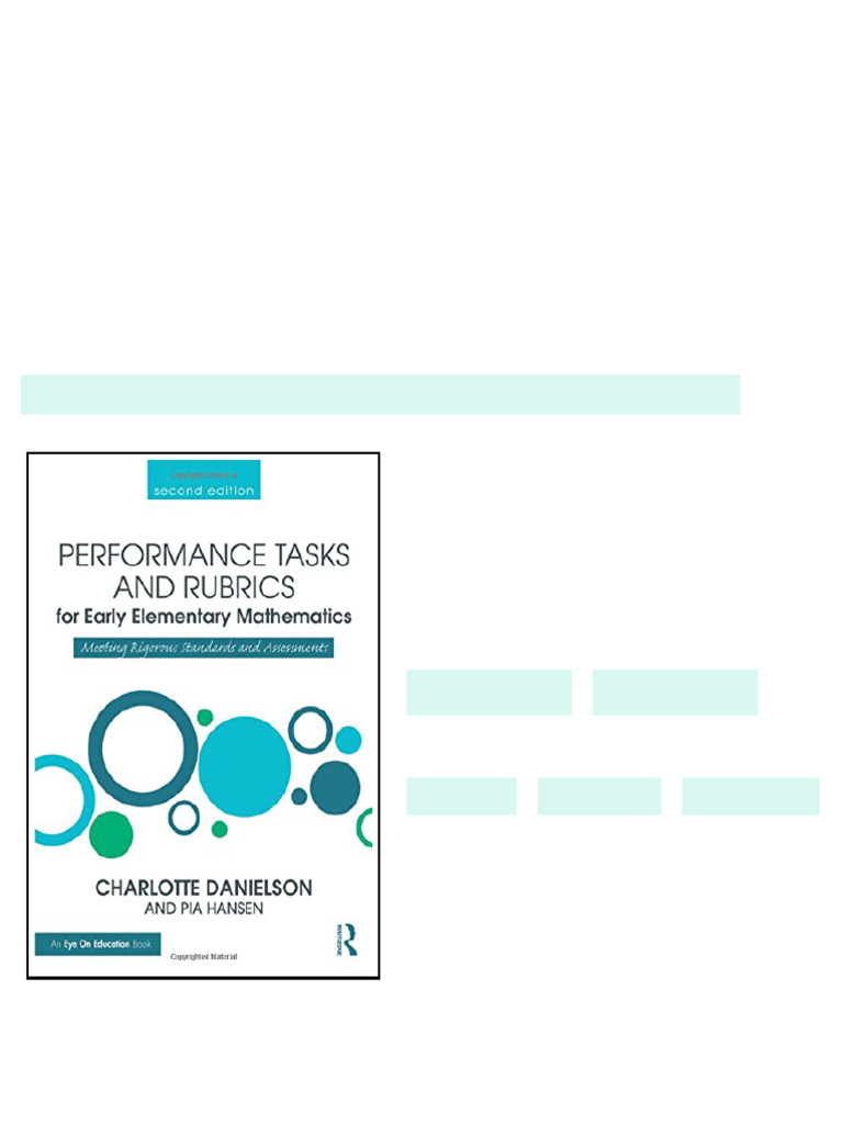 (Ebook) Performance Tasks and Rubrics for Early Elementary Mathematics ...