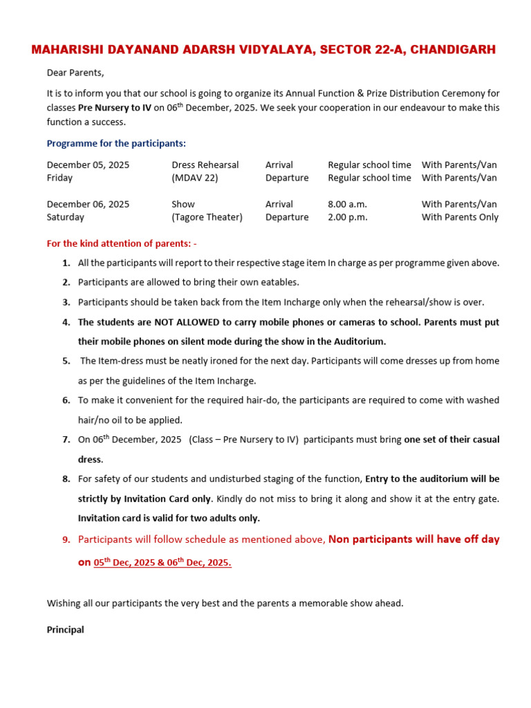 Annual Function & Prize Ceremony 2025 | PDF