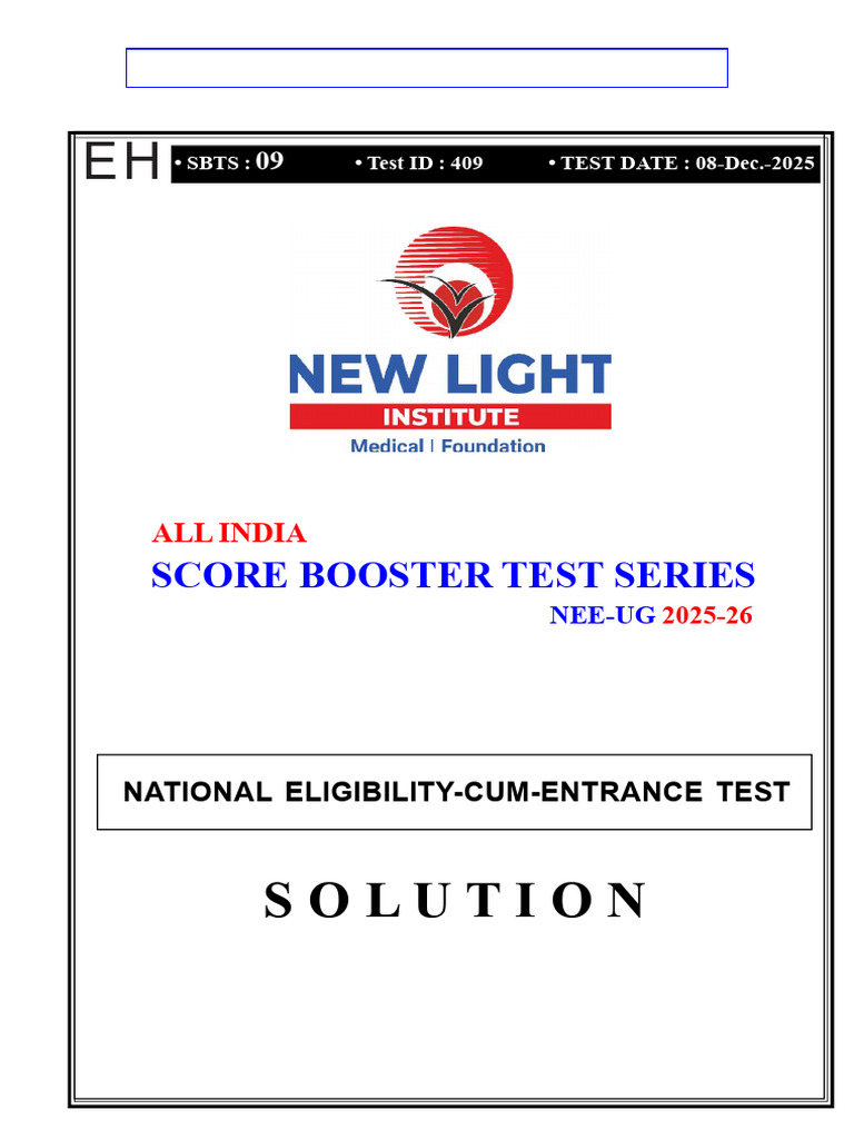 SBTS Solution - 09 (08-12-2025) | PDF | Gases | Heat