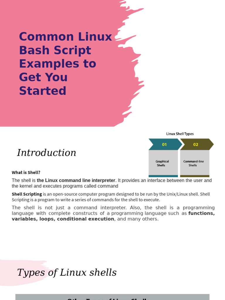 Essential Linux Bash Script Examples | PDF | Shell (Computing ...