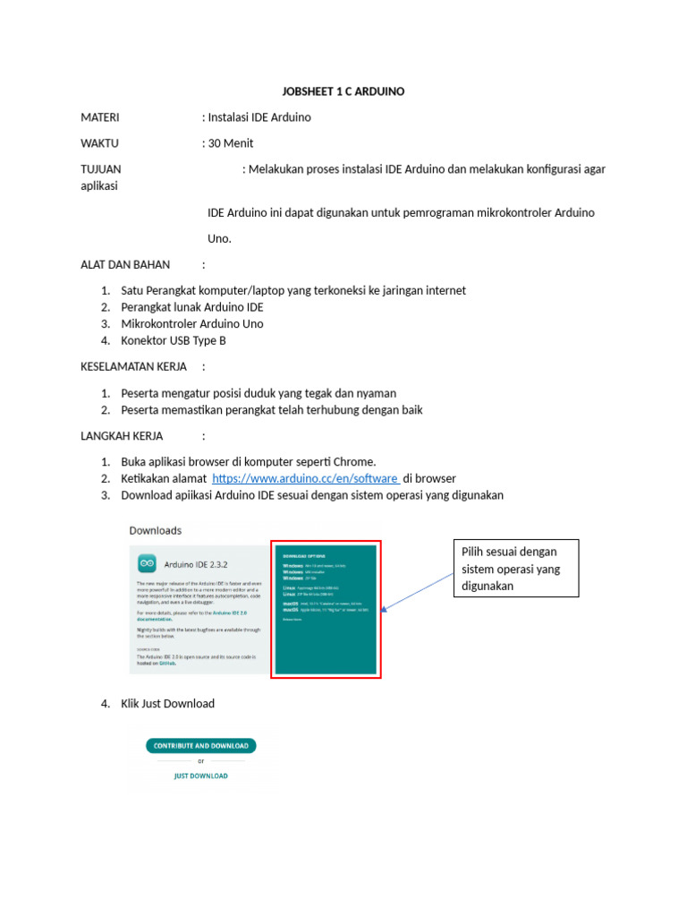 Instalasi IDE Arduino untuk Pemula | PDF