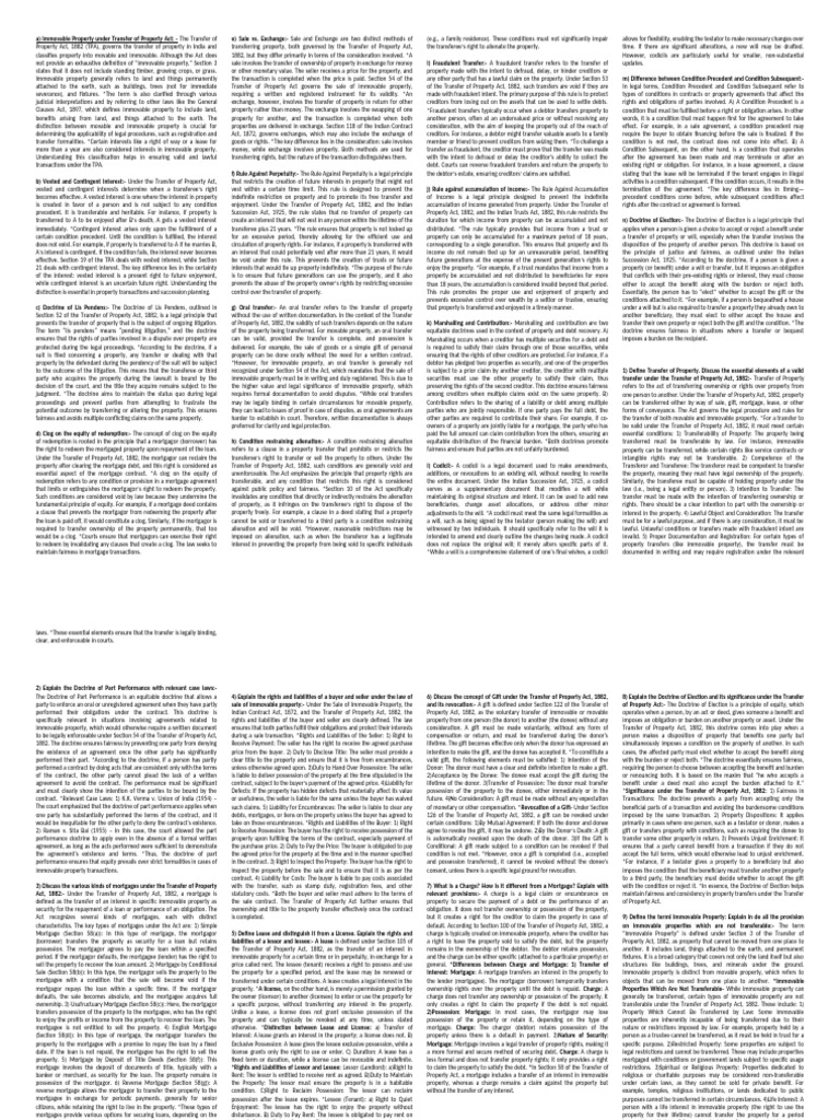 Understanding Immovable Property Law | PDF | Mortgage Law | Lease