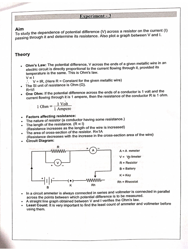 Physics Practical, X | PDF