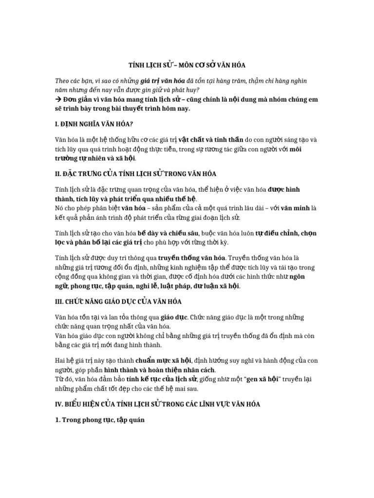 Tinh Lich Su CSVH | PDF