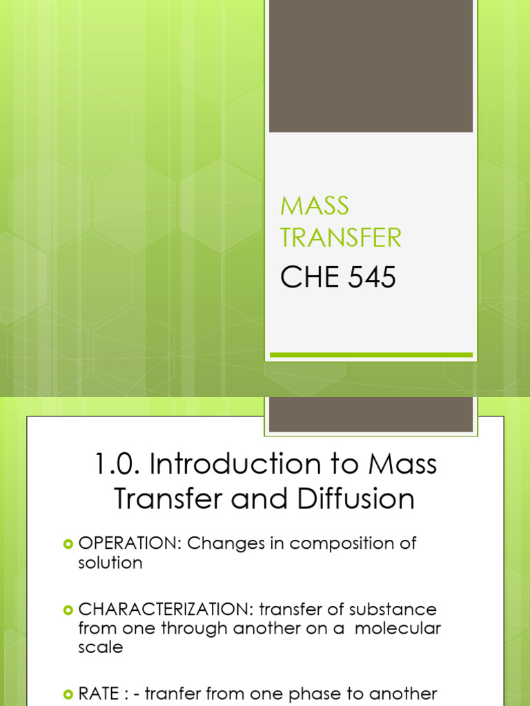 Mass Transfer Principles and Processes | PDF | Diffusion | Mass Transfer