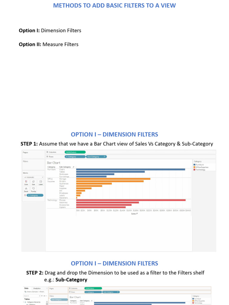 Adding Dimension and Measure Filters | PDF | Software