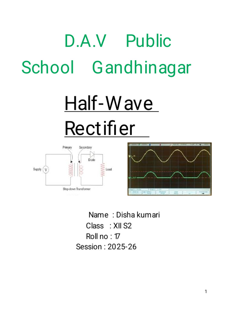 Half-Wave Rectifier Project Overview | PDF | Rectifier | Diode