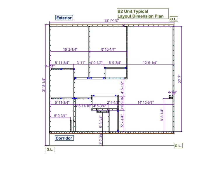 B2 Unit Layout Dimensions Guide | PDF