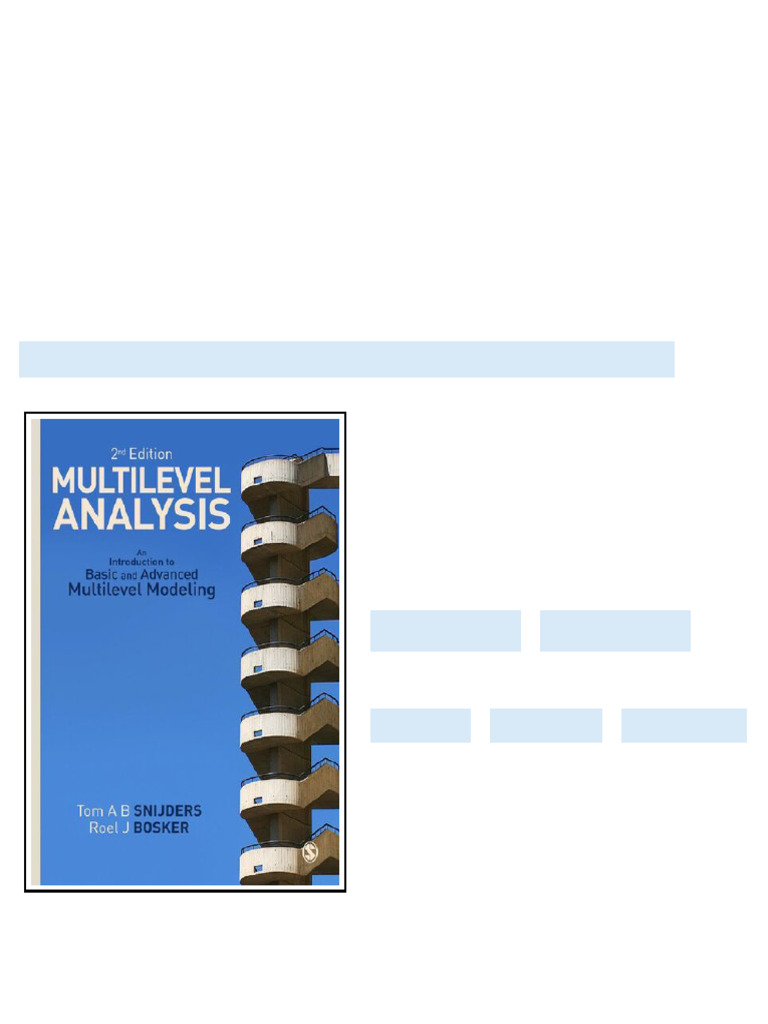 Full Download Ebooks or Textbooks At:: Advanced-Multilevel-Modeling ...