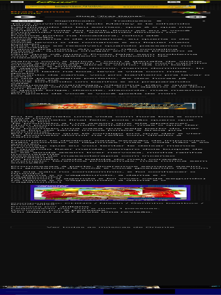 Pras Damas - Oriente - Letras - Mus.br 3 | PDF