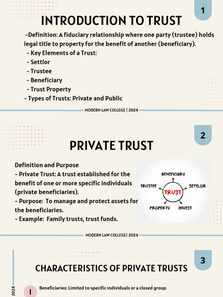 Understanding Private and Public Trusts | PDF | Trustee | Charitable ...