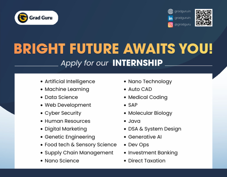 Internship Opportunities at GradGuru | PDF