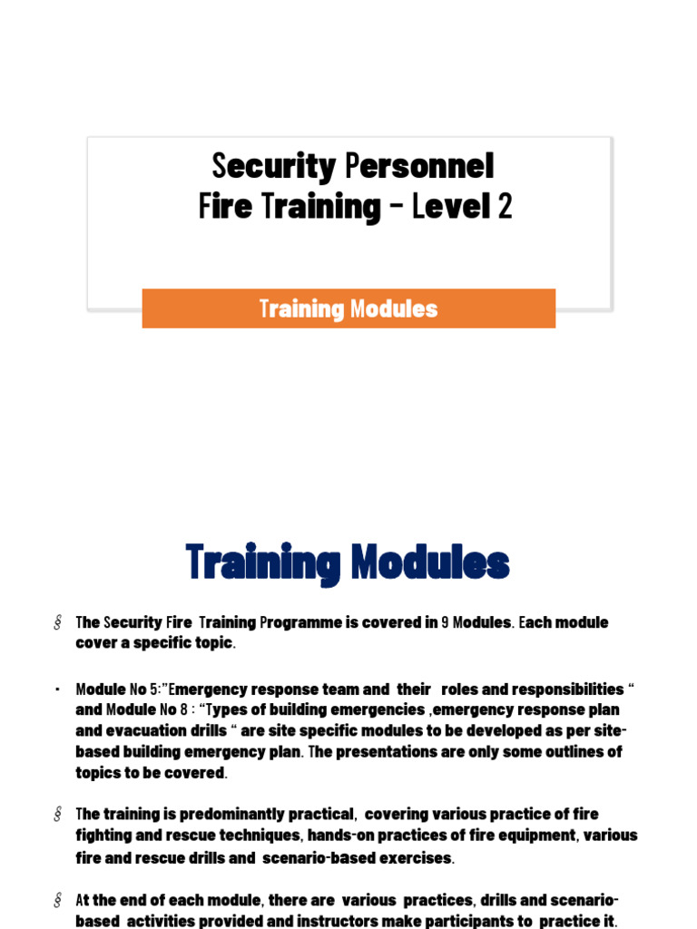 Fire Training Modules Overview | PDF | Fires
