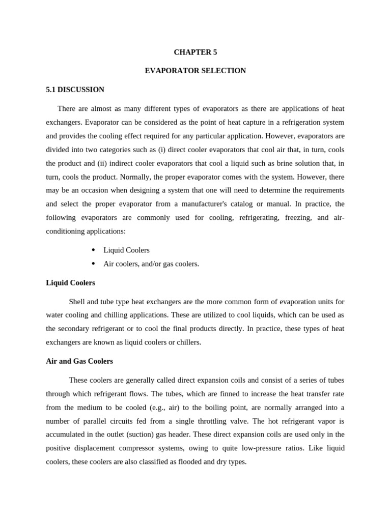 Evaporator Selection for Cold Storage | PDF | Refrigeration ...