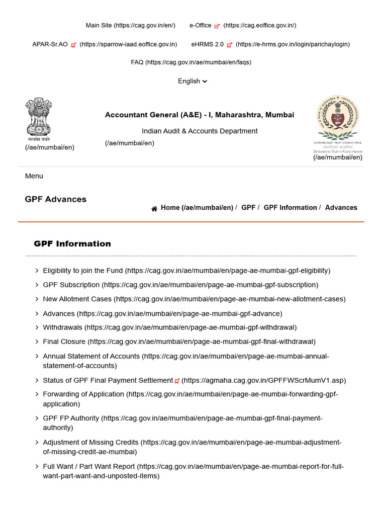 GPF Information and Guidelines Mumbai | PDF