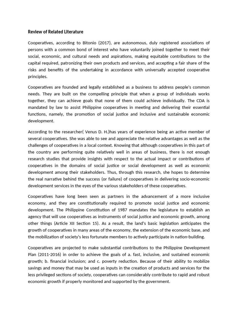 Review of Relat-WPS Office | PDF | Cooperative | Poverty Reduction