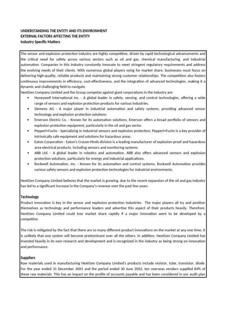 External Factors in Sensor Industry | PDF | Automation | Economies