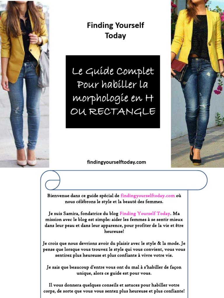 Habiller la morphologie en H : Guide pratique | PDF | jeans | Mode