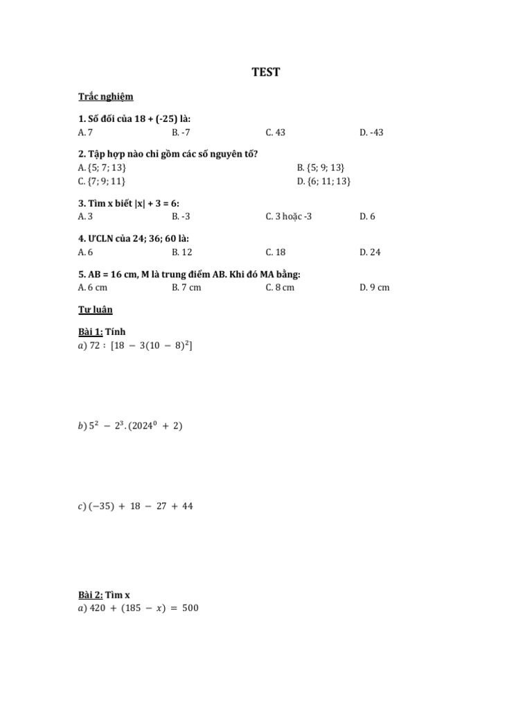 Lop 6 | PDF