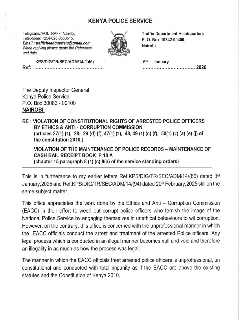 Eacc On Arrested Officers | PDF