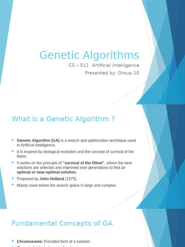 Understanding Genetic Algorithms in AI | PDF | Genetic Algorithm ...