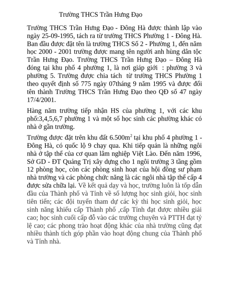 Gioi Thieu Ve Truong | PDF