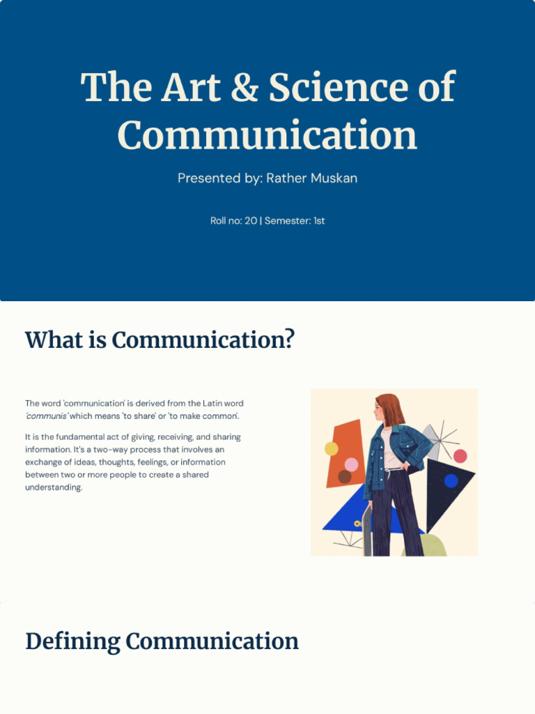 The Art and Science of Communication | PDF