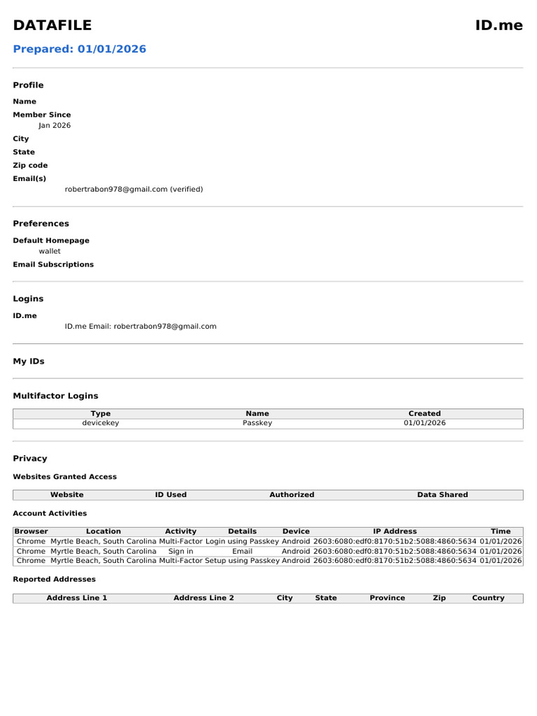 Data Request | PDF