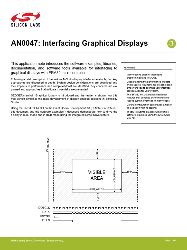 EFM32 Graphical Display Interface Guide | PDF | Microcontroller ...