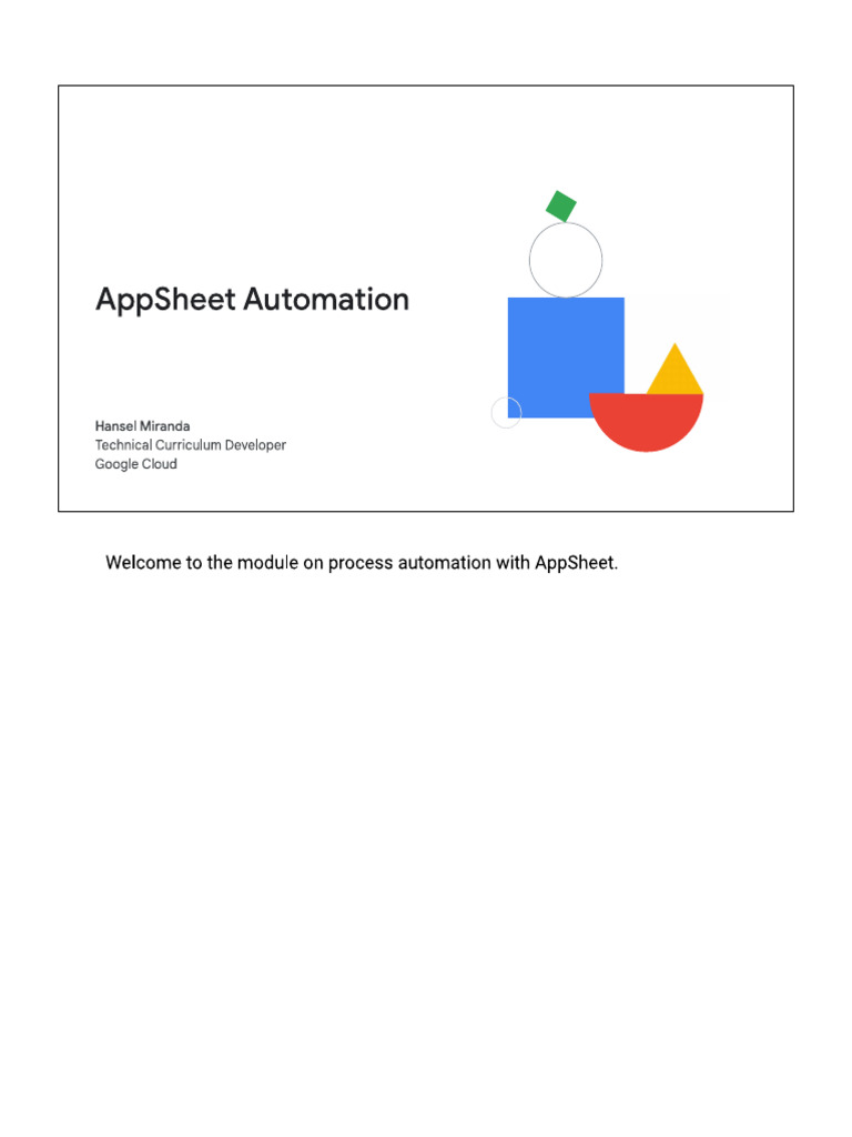 AppSheet - Google Part 1 | PDF