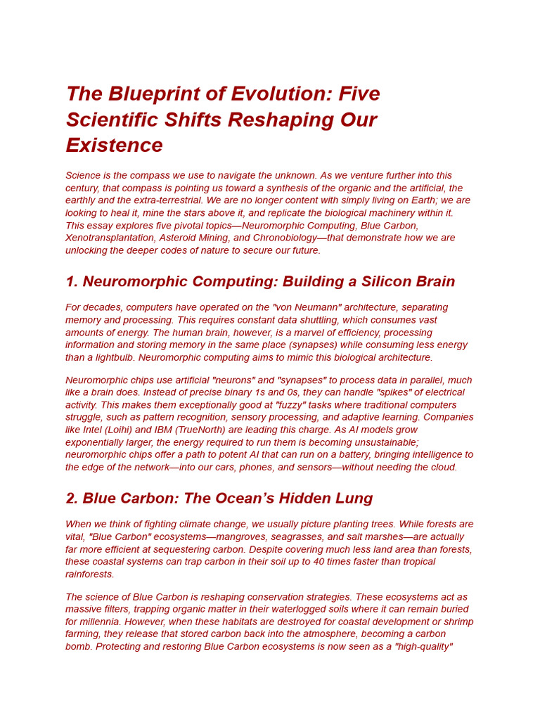 Five Scientific Shifts Transforming Humanity | PDF | Biology