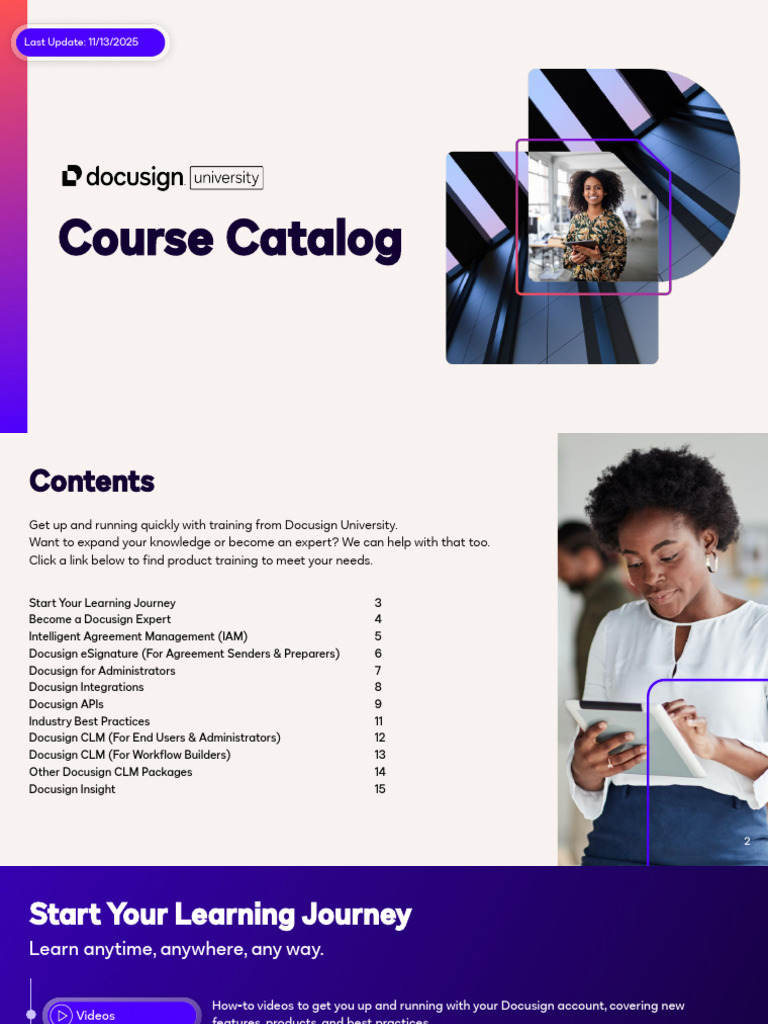 Docusign University Training Catalog | PDF | Expert | Microsoft