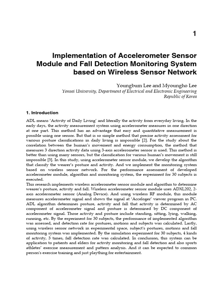 Implementation of Accelerometer Sensor Module and Fall 1t7bnv6bem | PDF ...