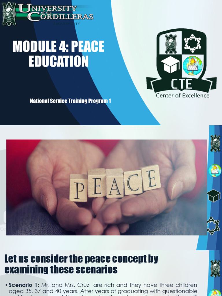 Understanding Peace Education Concepts | PDF | Peace | Conflict Resolution