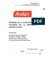 Auditoria Archies Pizza