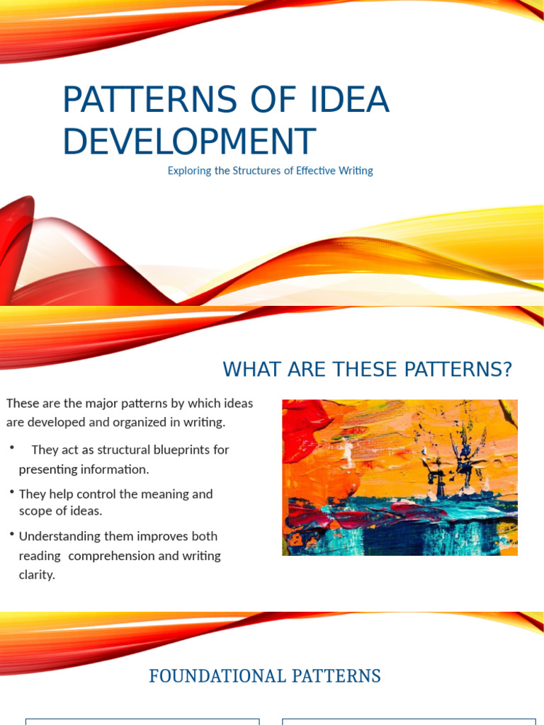 Writing Idea Development Patterns | PDF | Information | Cognitive Science