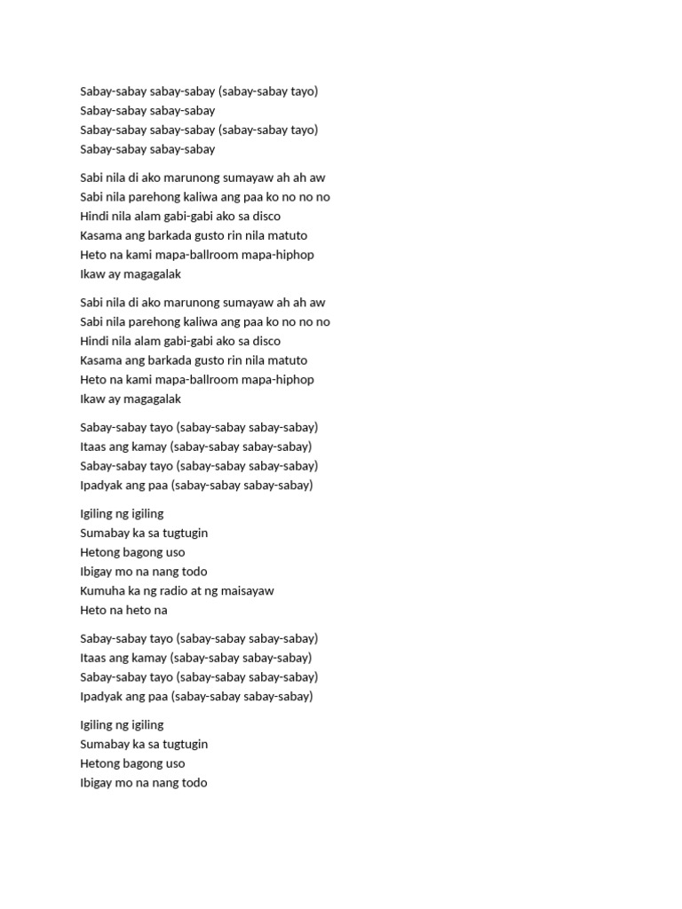 Sabay | PDF