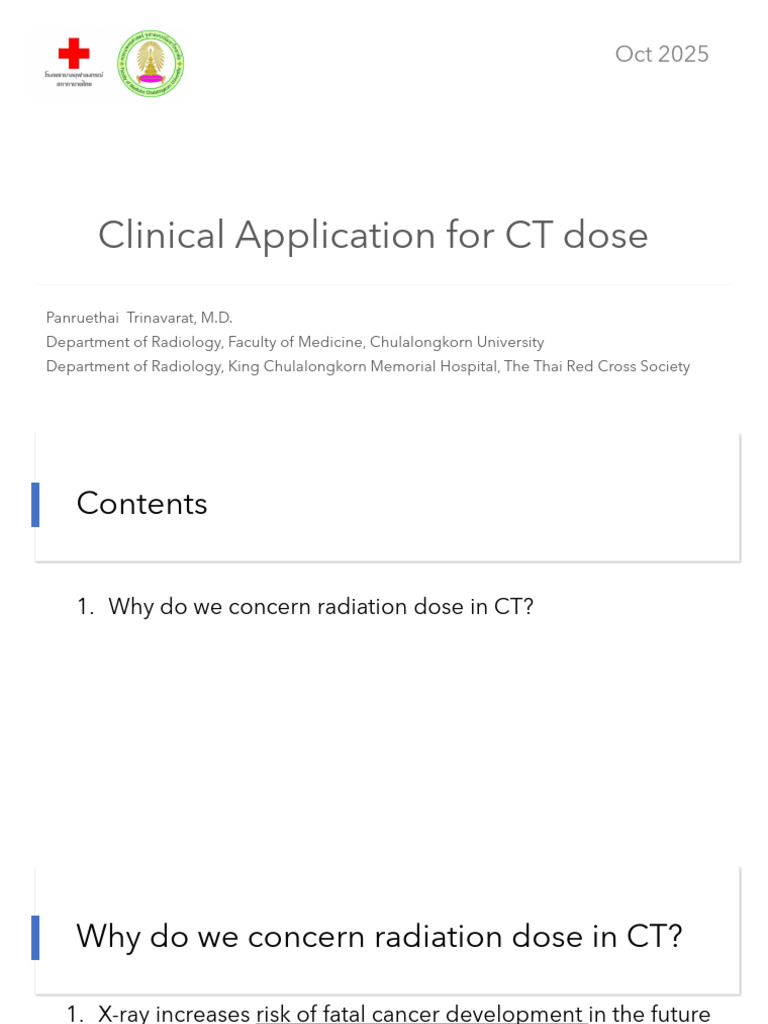 CT Dose Management and Radiation Risks | PDF | Ct Scan | Radiology