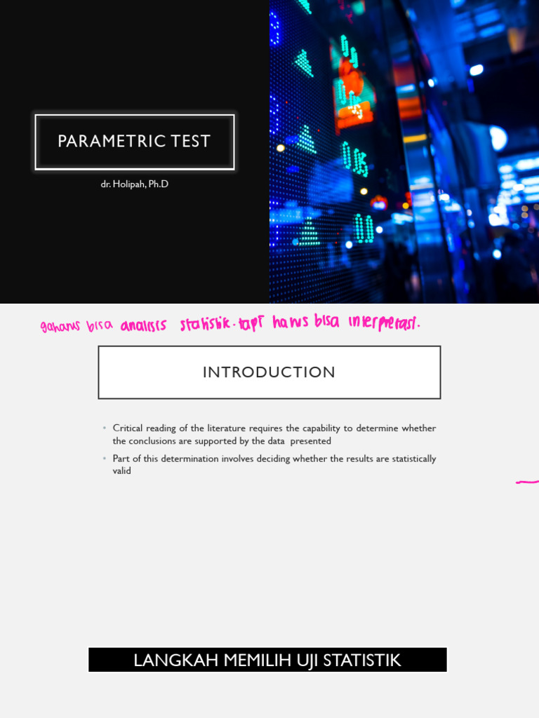 Panduan Uji Statistik Parametrik | PDF