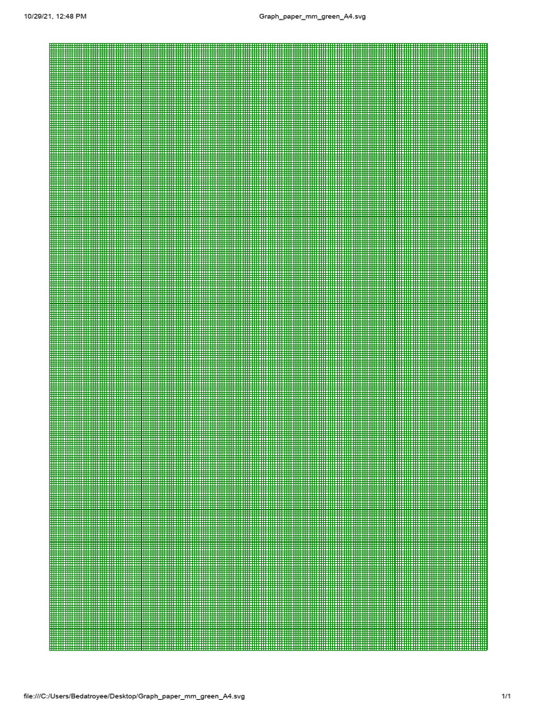 Graph Paper Mm Green A4 | PDF