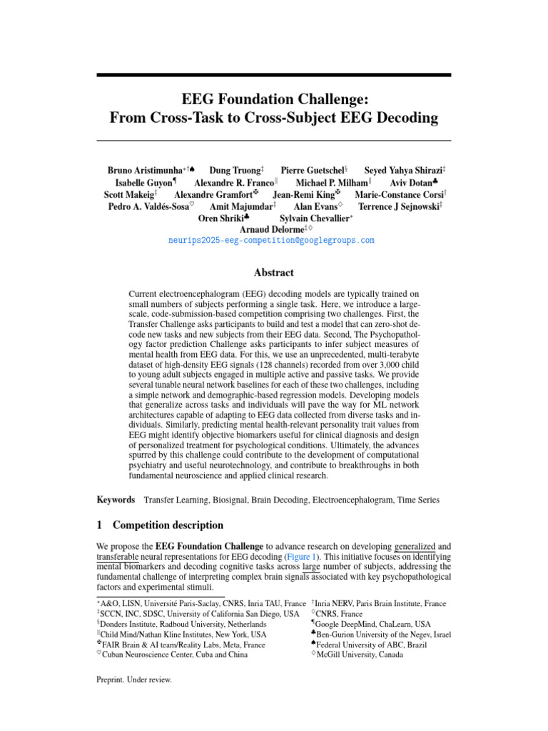 EEG Foundation Challenge Overview | PDF | Electroencephalography ...