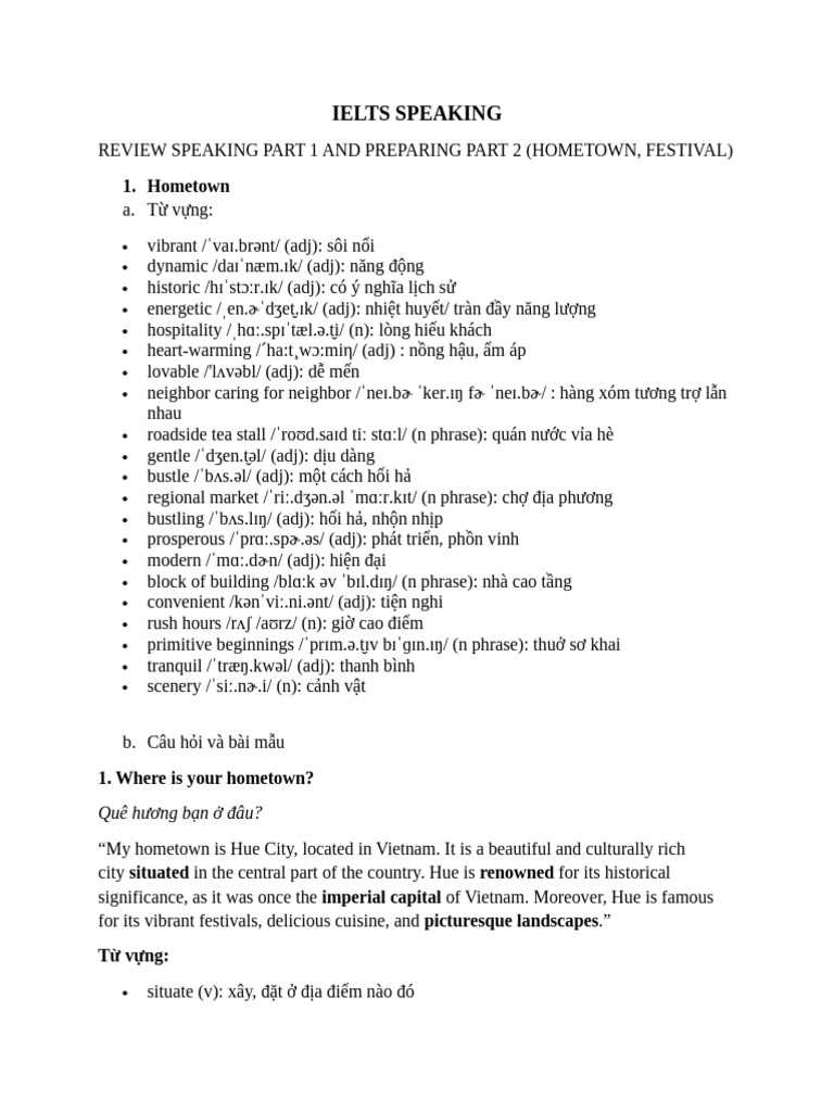 Ielts Speaking | PDF