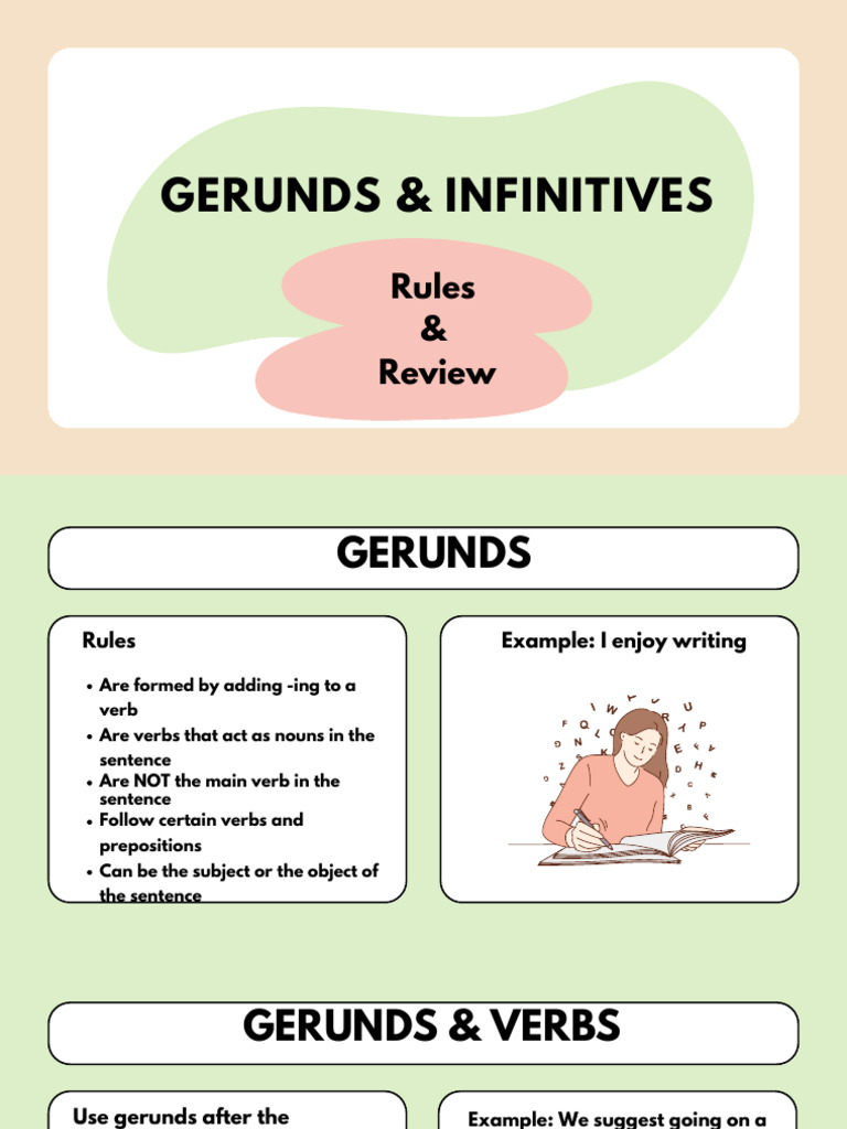 Gerunds and Infinitives Guide | PDF | Verb | Linguistic Morphology